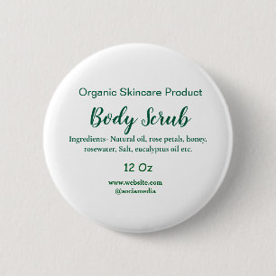 Organic green nature body scrub butter add name in button