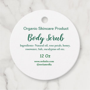 Organic green nature body scrub butter add name in favor tags