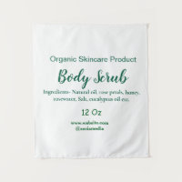 Organic green nature body scrub butter add name in
