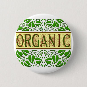 Organic Green Slogan Button