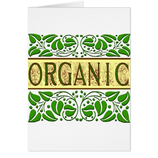 Organic Green Slogan Cards (Front)