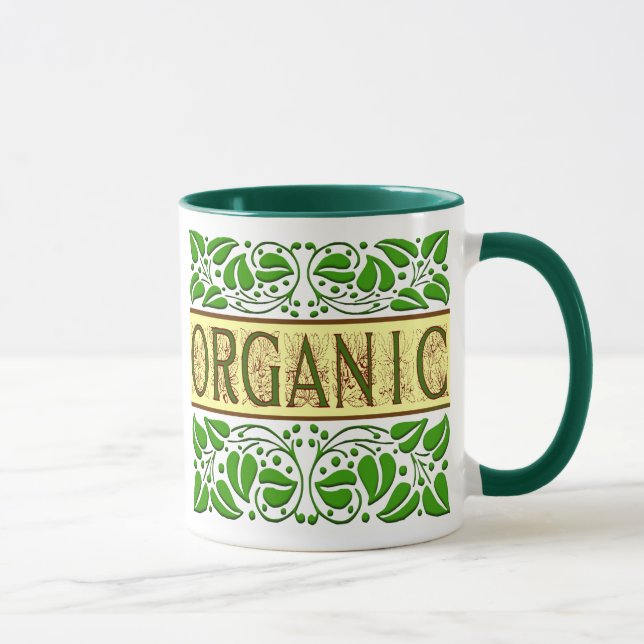 Organic Green Slogan Coffee Mug (Right)
