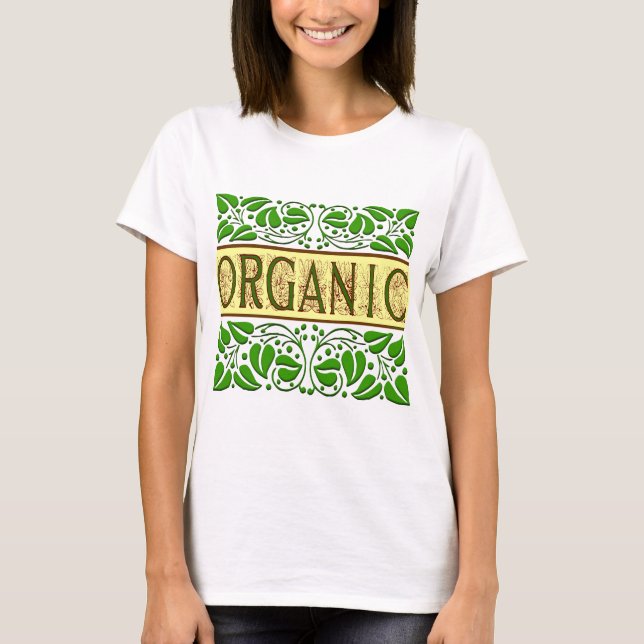 Organic Green Slogan T-shirt (Front)
