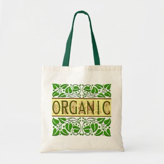 Organic Green Slogan Tote Bag