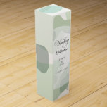 Organic Greenery Geometric Abstract Wedding Wine Box