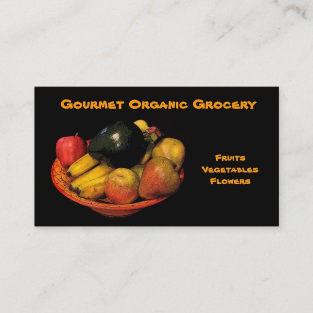 Organic Grocery Business Card (Front)