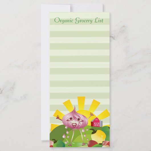 Organic Grocery List (Front)