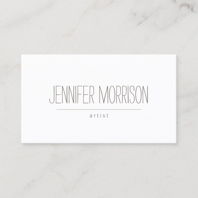 Organic Hand-Written Artist's Business Card (Front)