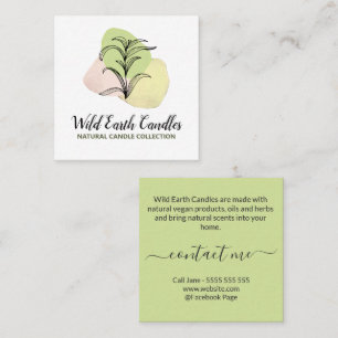 Organic Herbal Candle And Soap Logo Business Card