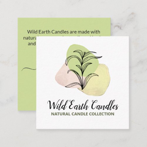 Organic Herbal Candle And Soap Logo Business Card