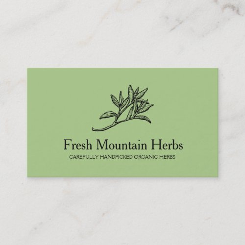 Organic Herbalist Herb Gardener Holistic Health 2 Business Card