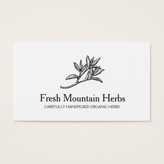 Organic Herbalist Herb Gardener Holistic Health Business Card