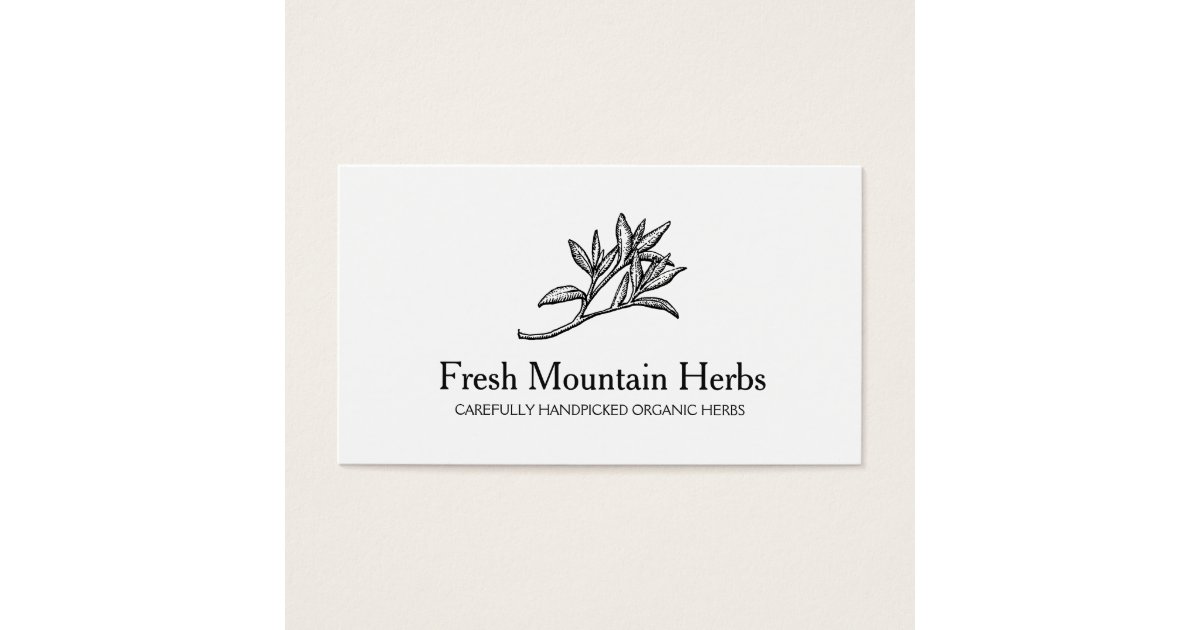 Organic Herbalist Herb Gardener Holistic Health Business Card