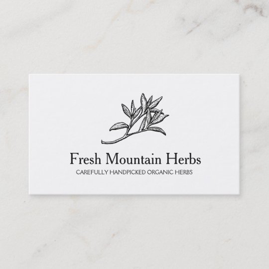 Organic Herbalist Herb Gardener Holistic Health Business Card