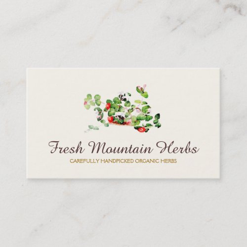 Organic Herbalist Herb Gardener Holistic Health Business Card