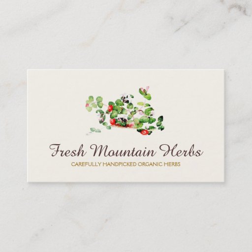 Customizable Organic Herbalist Herb Gardener Holistic Health Business Card
