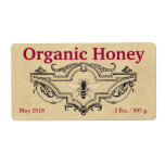 Organic Honey Bee Cartouche Label