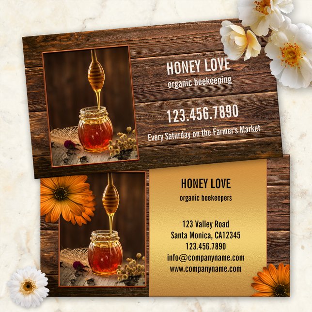 Organic Honey Beekeeping Business Card (Creator Uploaded)