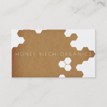 Organic Honeycomb | Natural Business Business Card by RedefinedDesigns at Zazzle