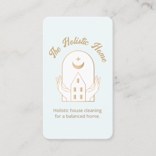 Organic House Cleaning Boho Business Card