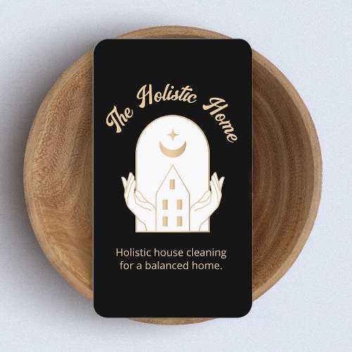 Organic House Cleaning Boho Business Card