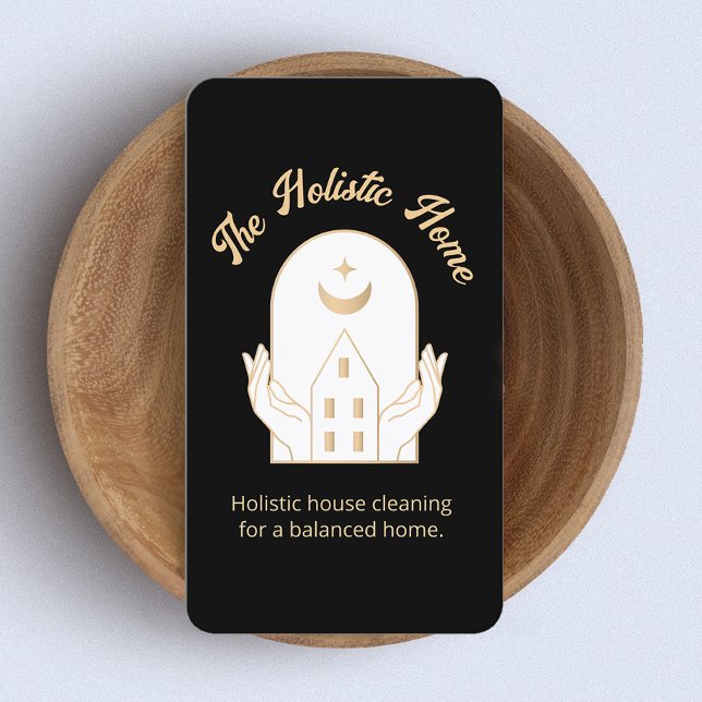 Organic House Cleaning Boho Business Card (Creator Uploaded)