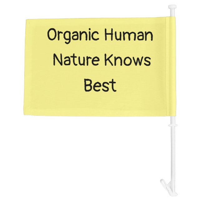 Organic Human Car Flag (Back)