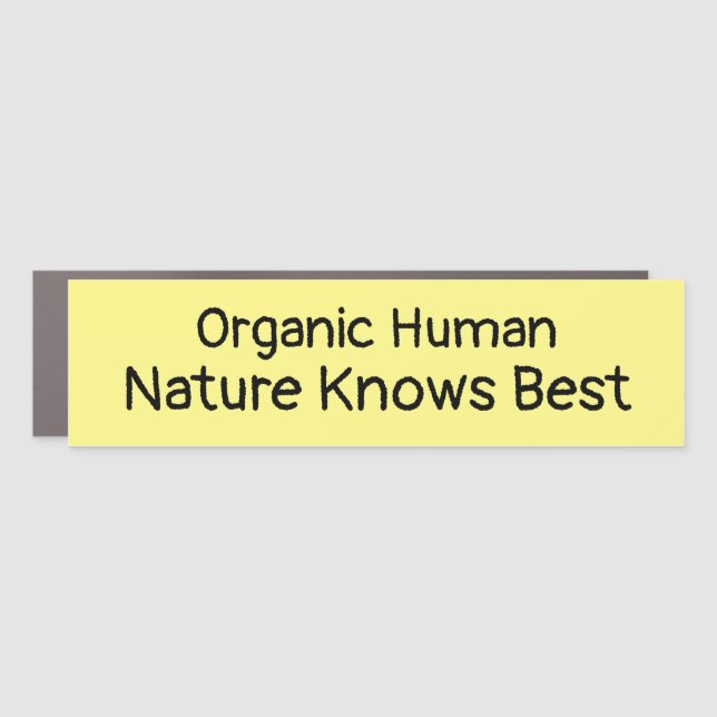 Organic Human Car Magnet (Front)