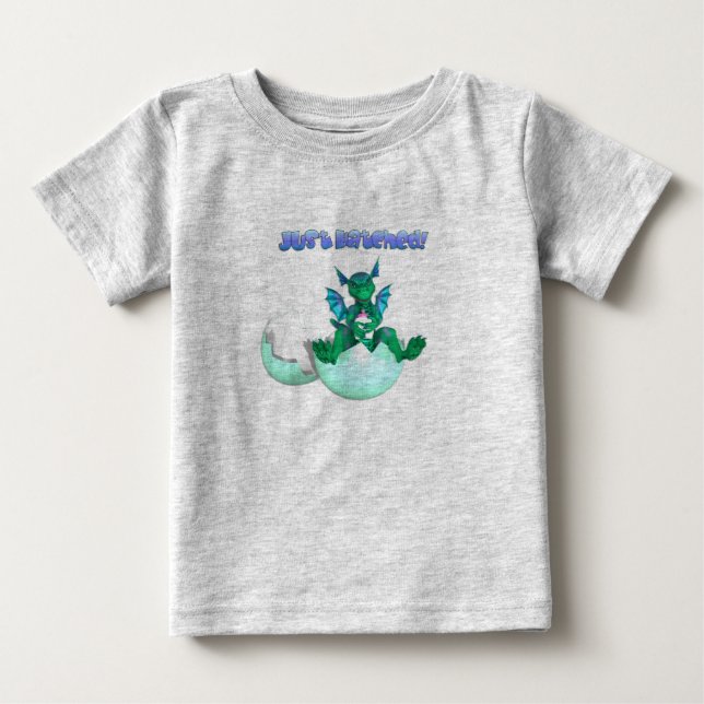 Organic Just Hatched Baby Dragon Baby T-Shirt (Front)