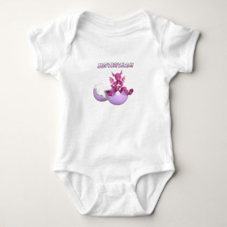 Organic- Just Hatched Baby Girl Dragon Bodysuit