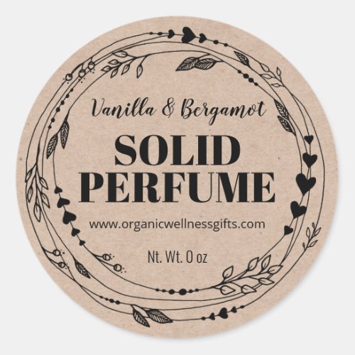 Organic Kraft Solid Perfume Labels