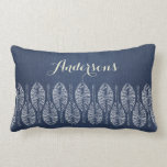 ORGANIC LEAF INDIGO BLUE TIE DYE BATIK PERSONALIZE LUMBAR PILLOW<br><div class="desc">Organic leaf pattern indigo blue tie dye batik Collection. For any further customization or any other matching items,  please feel free to contact me at yellowfebstudio@gmail.com</div>
