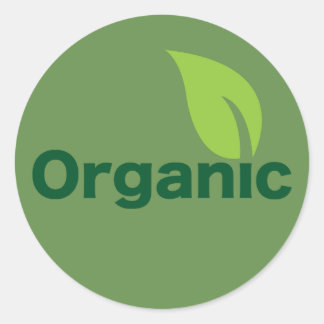 organic leaf small sticker