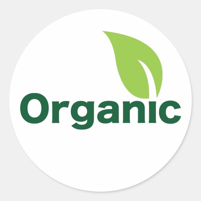 Organic Leaf Sticker Labels for packaging (Front)