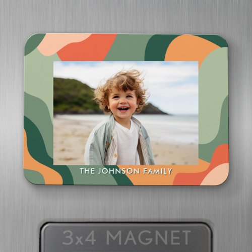 Organic Line Abstract Art - 1 Photo Jade Coral Magnet