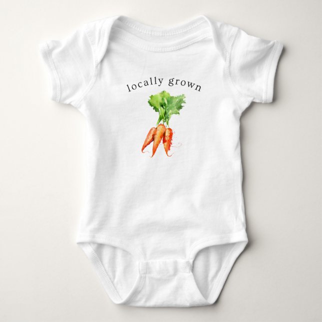 Organic Locally Grown Farm Fresh Baby Bodysuit (Front)