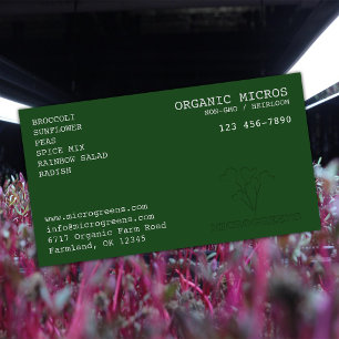 Organic Microgreens Business Card