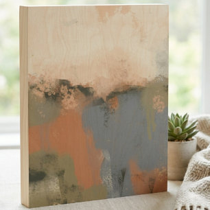 Organic Modern Earth Tone Abstract Wood Wall Art