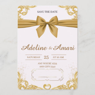 Organic Modern Save the Date Card