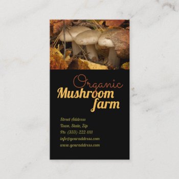 Organic Mushroom Farm Buying Selling Points Business Card by GetArtFACTORY at Zazzle