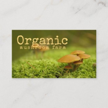 Organic Mushroom Farm Buying Selling Points Business Card by GetArtFACTORY at Zazzle