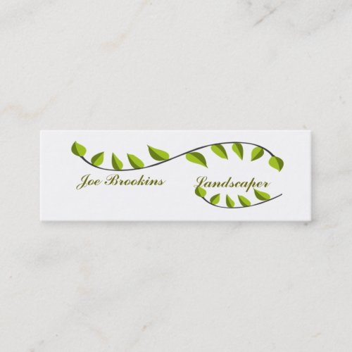 Green Leaf Illustration Business Cards