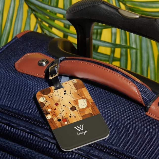Organic Neutral Flow Composition Luggage Tag (Front Insitu 1)