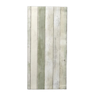 Organic Olive Ivory Faux Wood Stripes Christmas Cloth Napkin