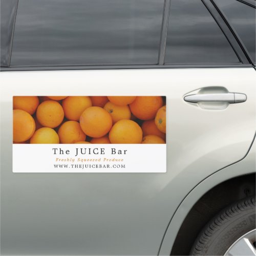 Organic Oranges Juice Bar Car Magnet