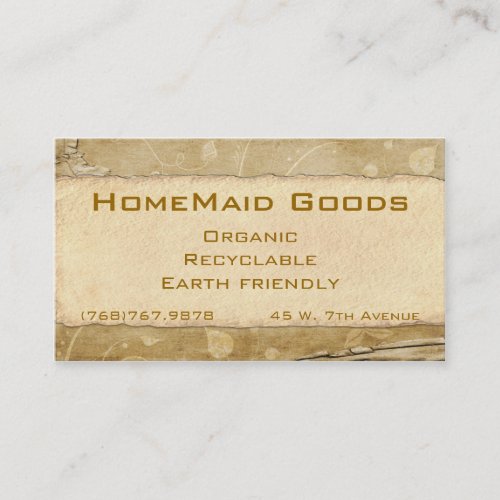 Organic Paper Flowers Business Card