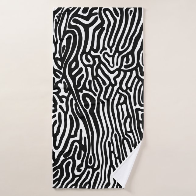 organic pattern abstract background texture nature bath towel (Bath Towel)