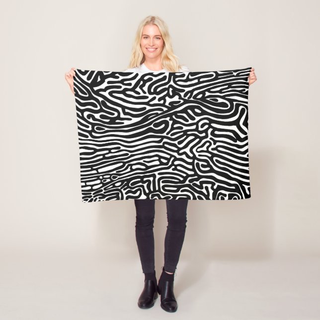 organic pattern abstract background texture nature fleece blanket (In Situ)
