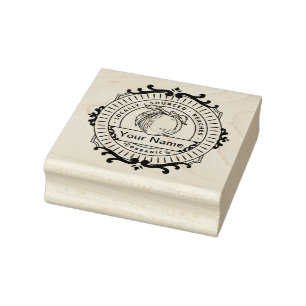 Organic Peaches Fruits Rubber Stamp