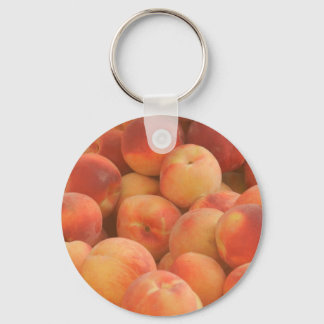 organic peaches keychain